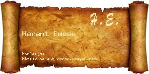 Harant Emese névjegykártya
